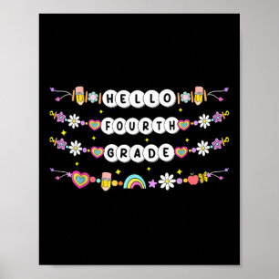 Hello Fourth Grade Friendship Bracelets Back To Sc Poster