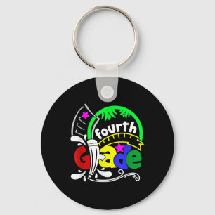 Hello Fourth Grade Funny 4th Grade Back To School Key Ring