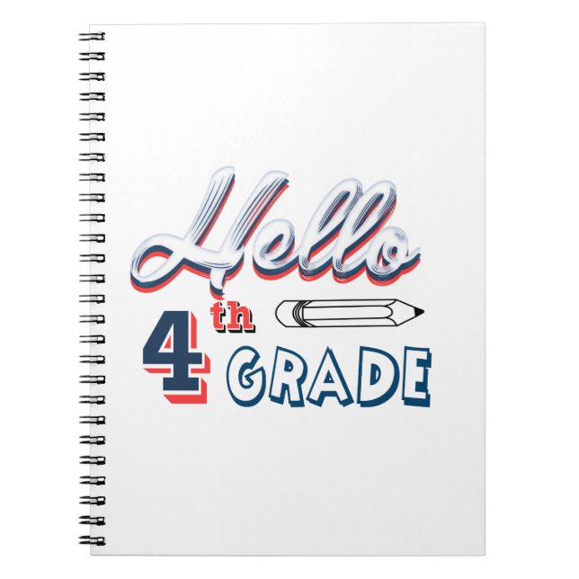 Hello fourth grade notebook (Front)
