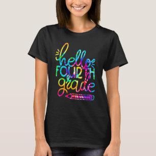 Hello Fourth Grade Pencil Back To School Teacher K T-Shirt