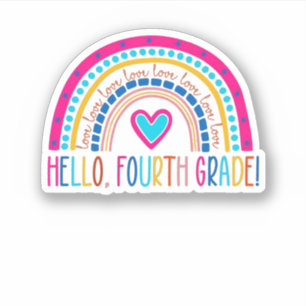 Hello Fourth grade Shirt Teach Love Inspire Back T