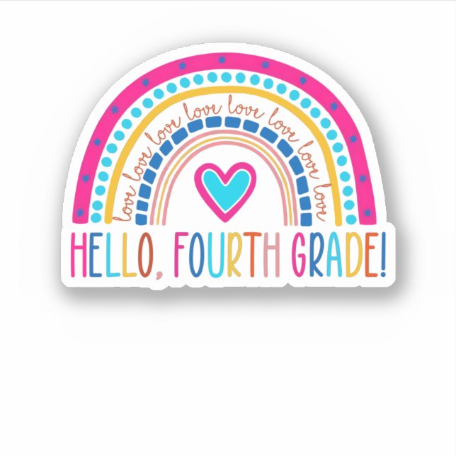 Hello Fourth grade Shirt Teach Love Inspire Back T (Front)