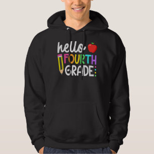 Hello Fourth Grade Team 4th Grade Back To School T Hoodie