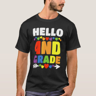 Hello Fourth Grade Team 4th Grade Back To School T T-Shirt