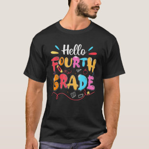 Hello Fourth Grade Team 4th Grade Back To School T T-Shirt