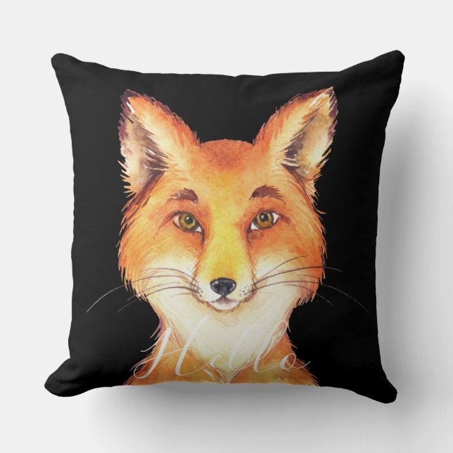 Hello Fox Cushion (Front)