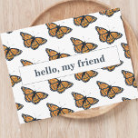 Hello Friend Monarch Butterfly Blank Postcard<br><div class="desc">This monarch butterfly patterned postcard offers a charming touch to your correspondence. With room to personalise a short message, such as "hello, my friend, " it becomes a delightful way to reach out. The front features a striking array of monarch butterflies, adding a cheerful vibe to your communication. Meanwhile, the...</div>
