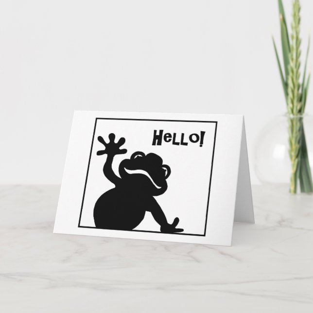 Hello! Frog Greeting Card (Front)