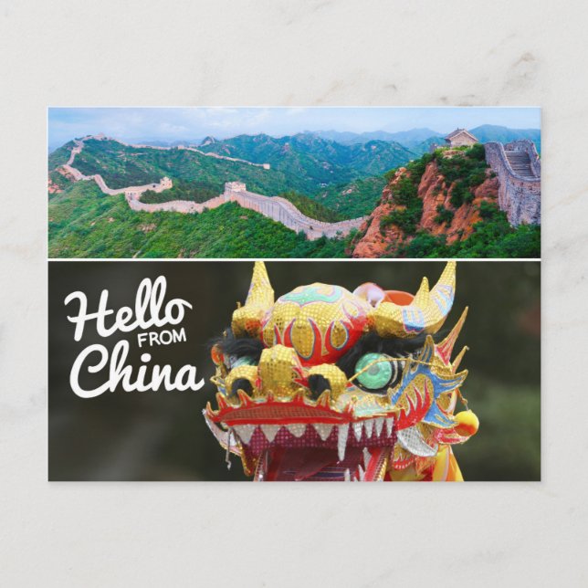 Hello from China Postcard (Front)