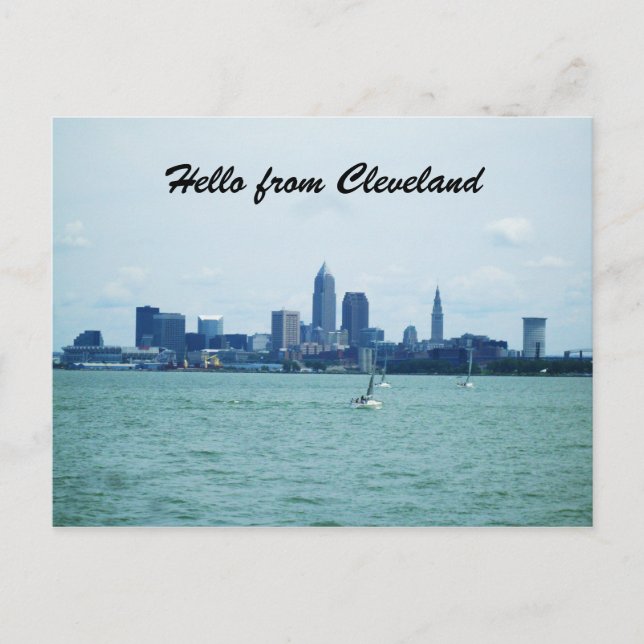 HELLO FROM CLEVELAND postcard (Front)