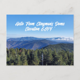Hello From Clingman's Dome Great Smoky Mountains Postcard