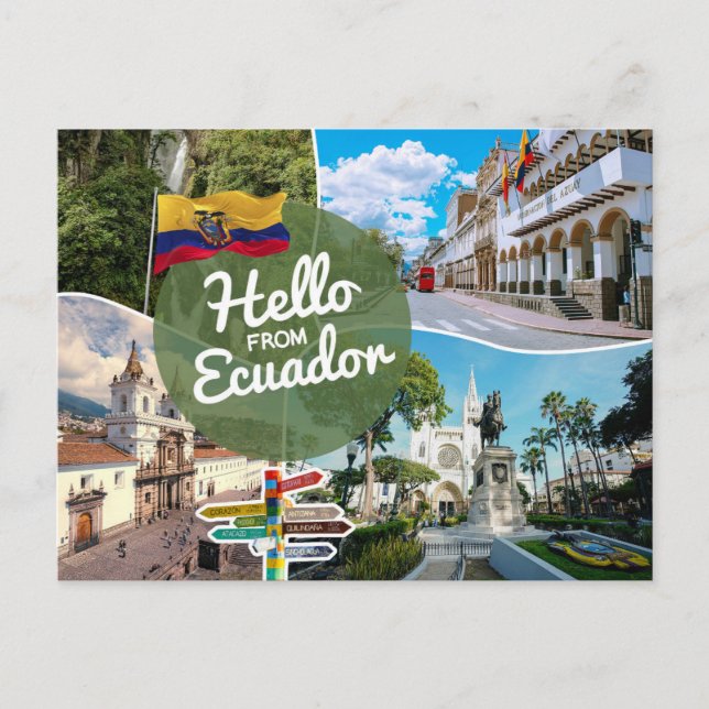 Hello from Ecuador Postcard (Front)