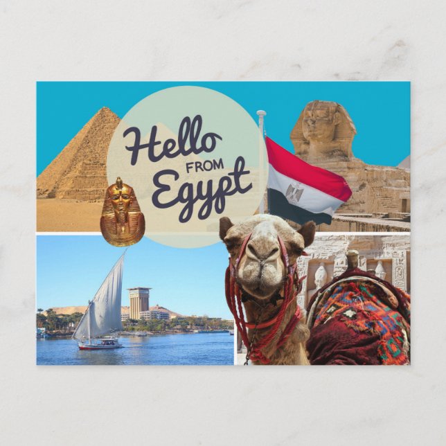 Hello From Egypt Postcard (Front)