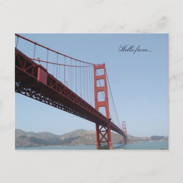 Hello from... Golden Gate Bridge San Francisco Postcard (Front)
