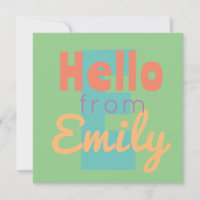 Hello From Invite Card – Palm Springs Style