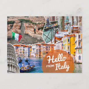 Hello From Italy Postcard