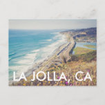 Hello From La Jolla, Torrey Pines Postcard<br><div class="desc">Photo postcard of Torrey Pines looking out onto Del Mar from above.</div>