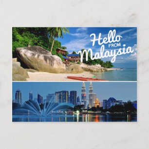 Hello from Malaysia Postcard