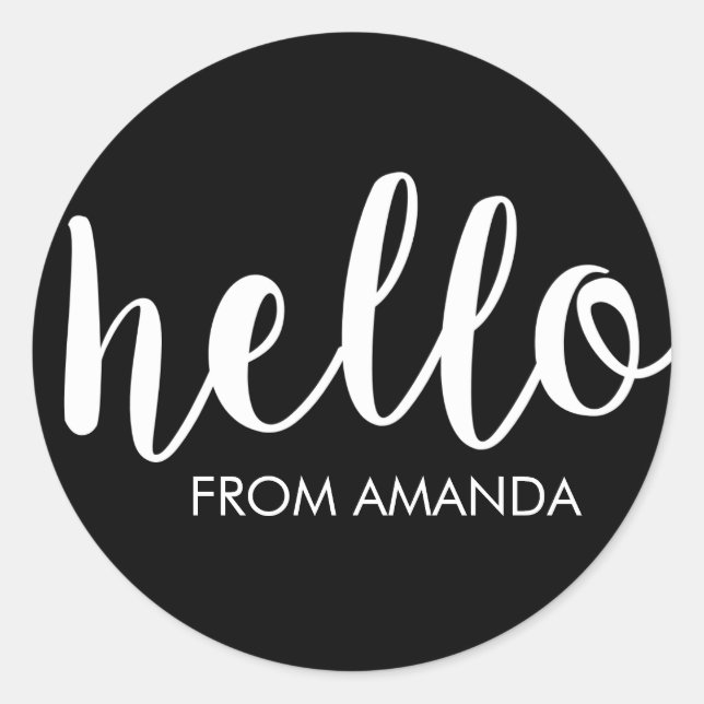Hello From Me to You Personalised Sticker (Front)