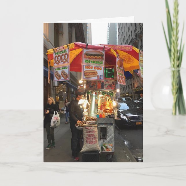 Hello from New York City Hot dog Stand Card (Front)