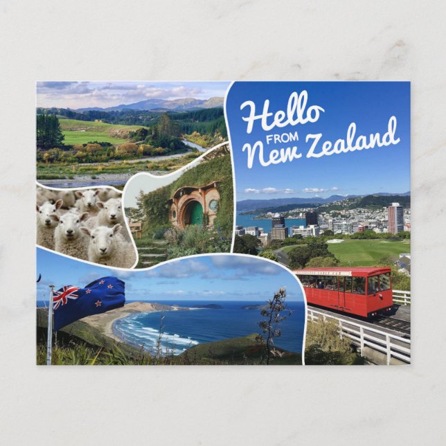 Hello from New Zealand Postcard (Front)