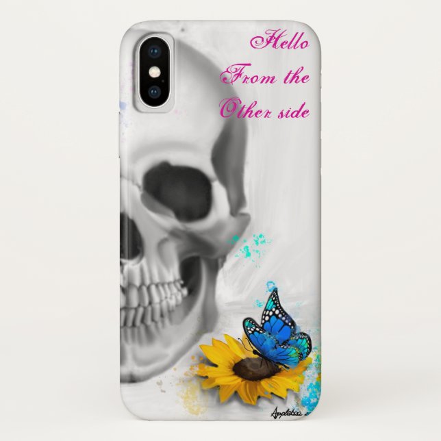 Hello from other side butterfly skull Case-Mate iPhone case (Back)