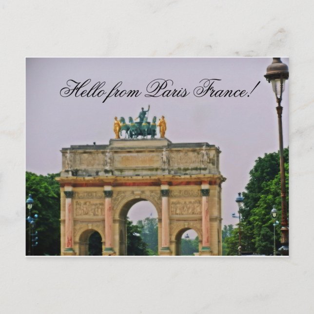 HELLO FROM PARIS postcard (Front)