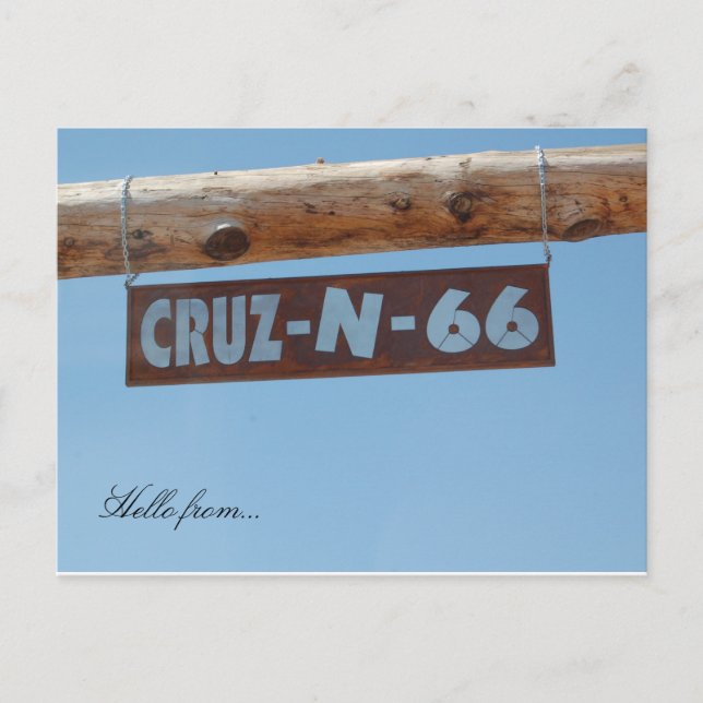 Hello from... Rt. 66 Postcard (Front)