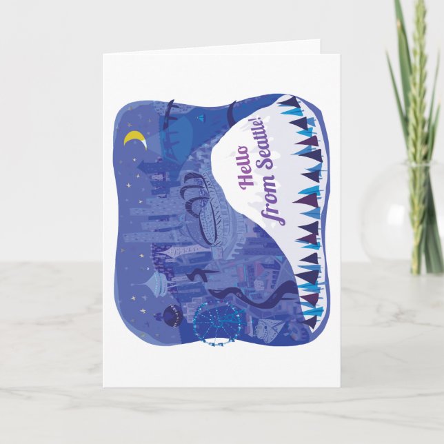 Hello from Seattle Card (Front)