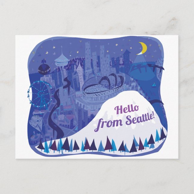 Hello from Seattle Postcard (Front)