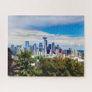 Hello from Seattle, Washington. Downtown View Jigsaw Puzzle