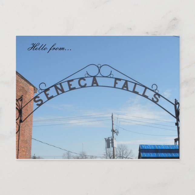 Hello from... Seneca Falls, NY Postcard (Front)