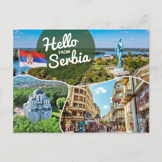 Hello from Serbia Postcard (Front)