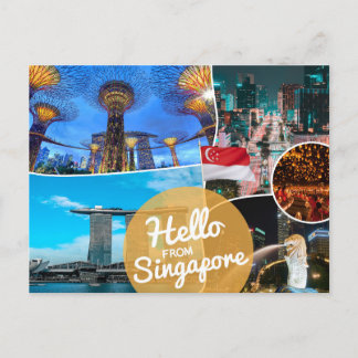 Hello from Singapore Postcard