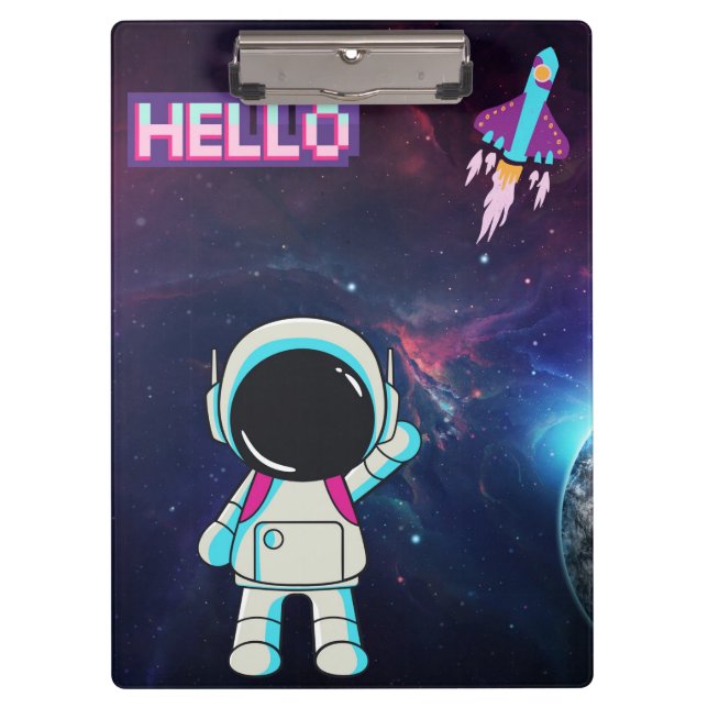 "Hello from Space" Clipboard (Front)