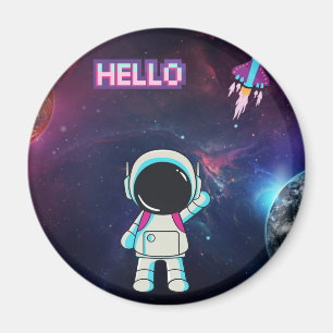 Hello from space, magnet