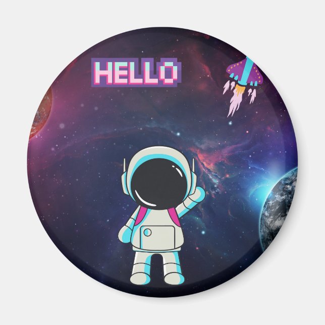 Hello from space, magnet (Front)