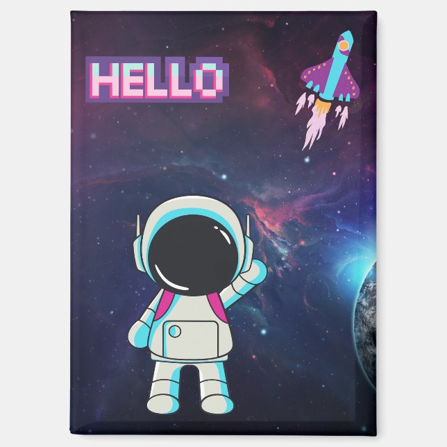 Hello from space, magnet (Front)
