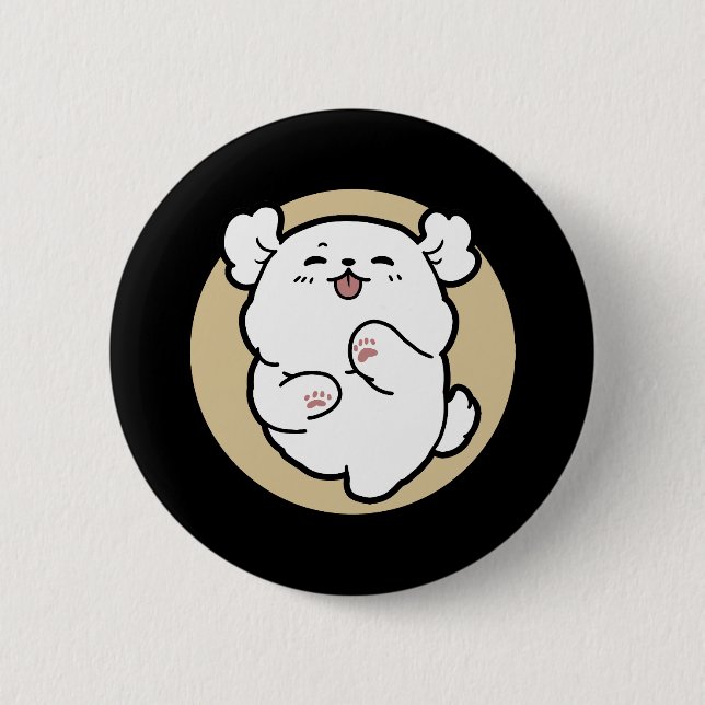 Hello from the Barked Side 6 Cm Round Badge (Front)