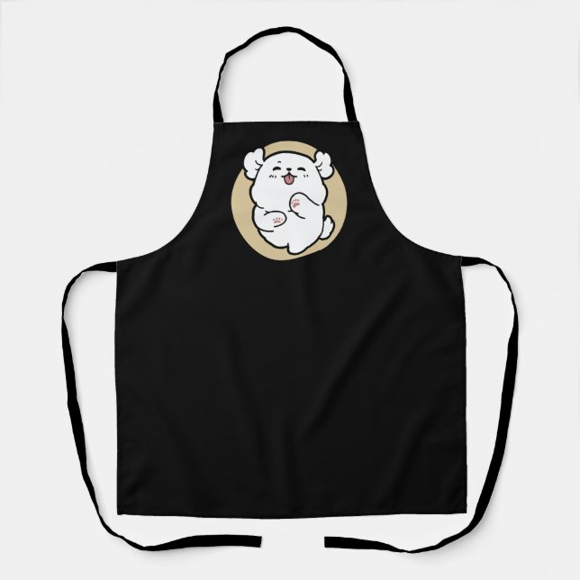 Hello from the Barked Side – Cute Dog Design Apron (Front)