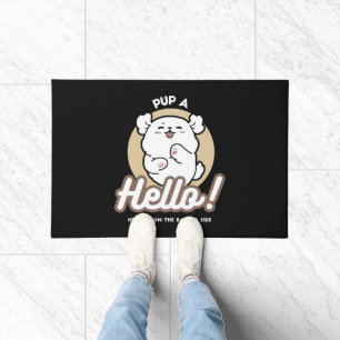Hello from the Barked Side – Cute Dog Design Doormat