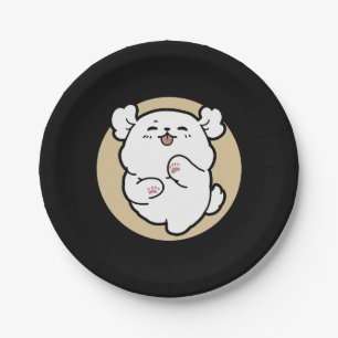 Hello from the Barked Side – Cute Dog Design Paper Plate