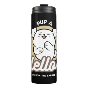Hello from the Barked Side – Cute Dog Design Thermal Tumbler