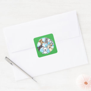 Hello From The Happy Side Square Sticker