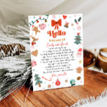 Hello From Your Elf Letter I'm Back Christmas Elf Invitation<br><div class="desc">♥ This cute Elf Letter is a perfect addition to your Magical Christmas!</div>