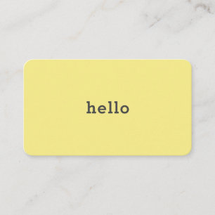 Hello Gelb Weiss Business Card