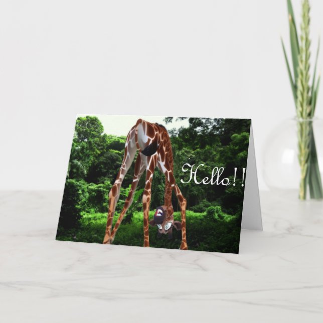 Hello giraffe card (Front)
