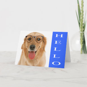 Hello Golden Retriever Puppy Dog Greeting Card