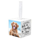 Hello Goodbye Dog Keepsake Pet Memorial Photo