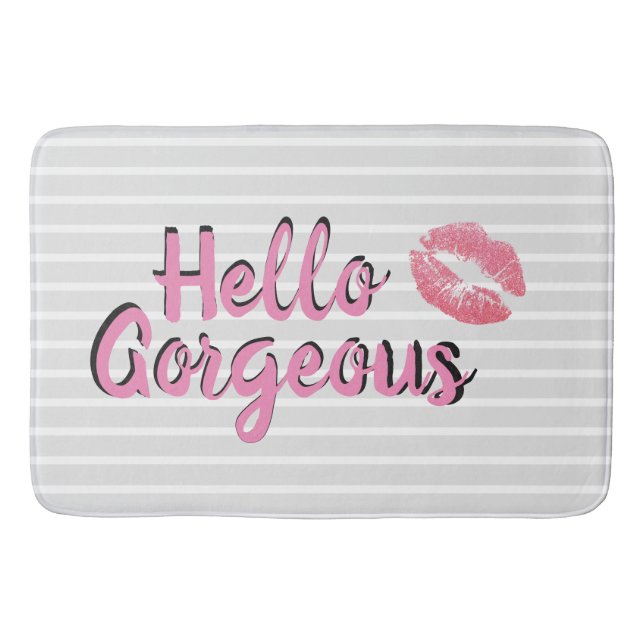 Hello Gorgeous Bath Mat (Front)
